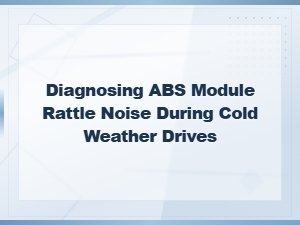 Diagnosing Abs Module Rattle Noise During Cold Weather Drives